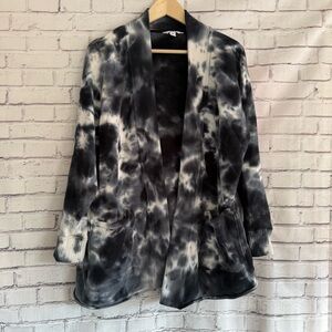 Joylab Navy and White Tie-Dye Cardigan